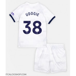 Tottenham Hotspur Destiny Udogie #38 Prima Maglia Bambino 2023-24 Manica Corta (+ Pantaloni corti)